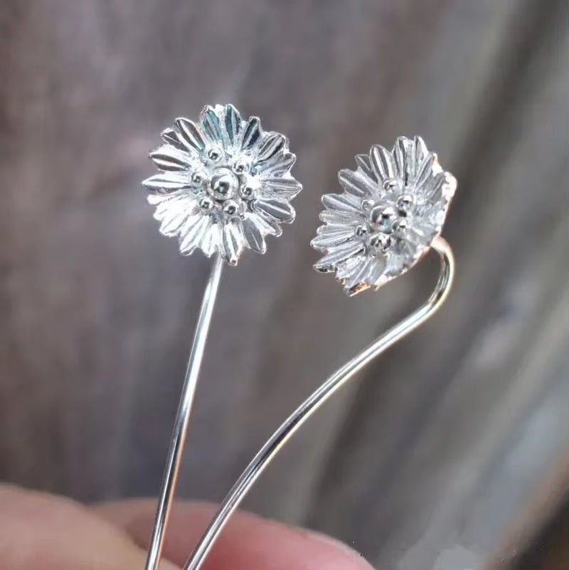 Daisy Sunflower Earrings (أقراط الأقحوان وعباد الشمس - هدية لطيفة للصديقات)