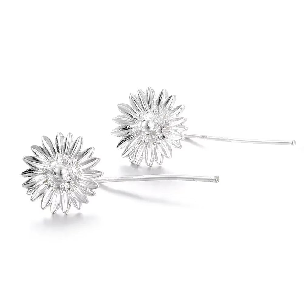 Daisy Sunflower Earrings (أقراط الأقحوان وعباد الشمس - هدية لطيفة للصديقات)