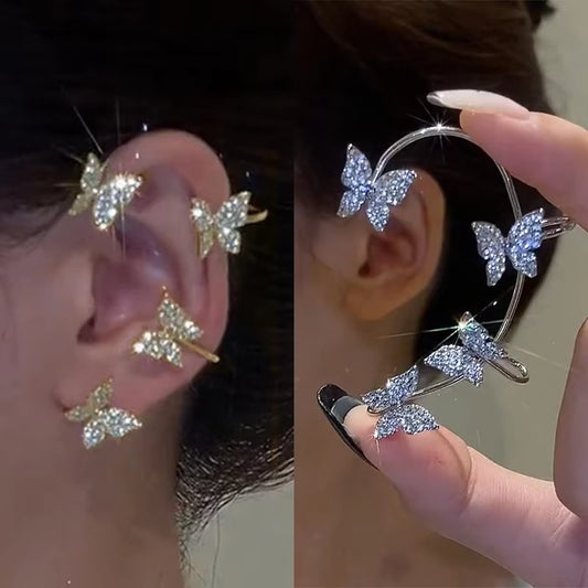 Butterfly Climber Earrings (أقراط  شكل فراشة - مجوهرات أنيقة للحفلات والهدايا)